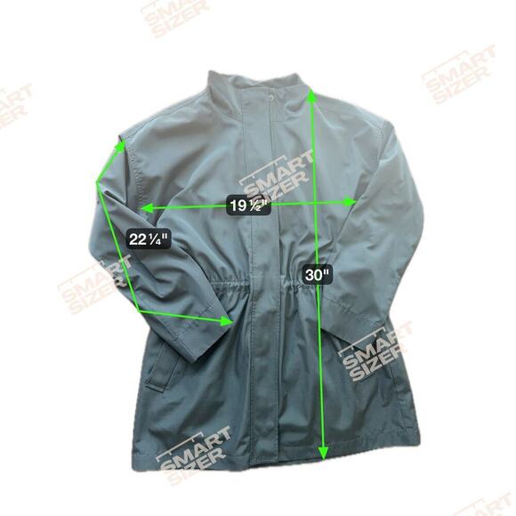 EILEEN FISHER Anorak Navy Blue Lightweight Wind Jacket Rain Coat Sz Petite S - Picture 16 of 16